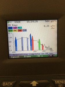 Sample of deck material from contaminated area of Fukushima Prefecture